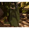 2018wish Nova festa de Manga Comprida Crewneck Cinto Mulheres Vestido Halloween Vestido Longo Das Mulheres