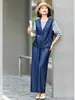 Conjuntos casuais de duas peças para mulheres de meia-idade e idosas, novos looks de outono 2026, conjunto de duas peças de outono para mães