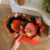 Diadema de Halloween calabaza fantasma mariposa lazo felpa tocado festivo fiesta diadema accesorio para el cabello