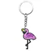 Llavero con Forma de Flamenco de Amazon Dibujo Animado Creativo Goma Suave de PVC Colgante para Llaves de Mochila Regalo Pequeño