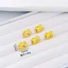 Pulsera Trenzada de Joyería Chapada en Oro Moneda Cinco Emperadores Hielo Triturado Hilo Rojo de la Suerte para Hombres y Mujeres, Adecuada como Regalo