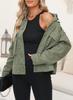 Moda Europeia e Americana Outono e Inverno Jaqueta Jeans Curta com Botões Estilo Workwear Casaco Manga Longa Sem Capuz Casaco Jeans Feminino