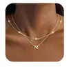 El Nuevo Set de Tres Piezas de Collar de 26 Letras Transfronterizo de Amazon es Moderno y Elegante, Cadena de Clavícula Multicapa, Versátil para el Uso Diario