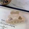YHJ accesorios para el cabello nuevo pasador de pelo con incrustaciones de diamantes pasador de acetato de alta calidad con forma de corazón pinza de tiburón para recogido en la parte trasera pinza para el pelo