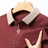 Camiseta de Manga Larga con Cuello de Tijera para Hombre, Comercio Exterior Transfronterizo, Otoño, Holgada, Casual, Versátil, Camisa Base Superior con Patrón Geométrico
