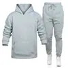 Conjunto casual deportivo de retazos para hombre de otoño e invierno, ropa deportiva casual de moda urbana, conjunto de sudadera con capucha, traje casual