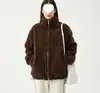 Nuevo Abrigo de Lana Casual Versátil Engrosado de Imitación de Lana de Cordero de Invierno para Mujer de Amazon Transfronterizo Europeo y Americano