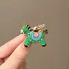 Broche de Caballo Moneda Roja para Mujer, Año del Zodiaco, Diseño Nuevo, Exquisito Pin Accesorio