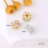 Anillo de Diamante de Cobre Chapado en Oro de 14K Cadena de Pulsera de Rueda de Bicicleta con Separadores de Perlas de Doble y Una Capa Accesorios de Joyería DIY