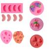 Moldes de Silicone para Bolo Fondant de Frutas Variadas, Morango, Abacaxi, Lichia, Moldes de Silicone Líquido em Forma de Ramo de Laranja, Design Criativo