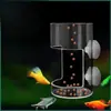 Alimentador automático multifuncional para acuarios, adecuado para alimentar guppies y peces pequeños, con un pequeño tubo de alimentación fijo que se sumerge y dispersa el alimento