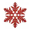 Decorações de Natal 10cm Flocos de Neve, Flocos de Neve Plastificados com Pó, Enfeites de Flocos de Neve Vazados para Árvore de Natal
