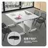 Mesa de Entrenamiento Plegable Móvil para Estudiantes Universitarios, Mesa de Conferencias Móvil Deslizante, Escritorio de Estudio de Empalme Multifuncional, Escritorio de Oficina
