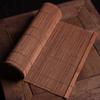 Tapete de té de bambú hecho a mano, bandera de mesa zen, cortina de bambú antigua, cojín para taza, tapete aislante térmico, fabricantes de productos de bambú, venta directa al por mayor