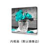 Amazon Hot Blue Rose - Pintura colgante en aerosol, lienzo triple sin marco, planta, flor, pintura decorativa para sala de estar