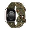 Em estoque para apple watch pulseira de silicone com furos arco-íris e fivela borboleta