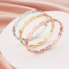 Pulsera de moda europea y americana ins oro rosa acero de titanio cadena rectangular hueca de acero inoxidable