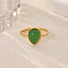 Anillo Cruzado de Acero Inoxidable Chapado en Oro de 18 Quilates, Estilo Nuevo Europeo y Americano, para Mujer, Versátil para el Uso Diario, Joyería de Anillo Abierto Simple y a la Moda