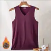 Chaleco térmico calefactor de terciopelo de doble cara para hombre de otoño e invierno, terciopelo alemán, ropa interior sin costuras, ajustado, talla grande, camiseta interior básica sin mangas