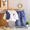 Ropa de Primavera y Otoño para Niños 2026 Nuevo Conjunto de Sudadera Elegante Ropa de Otoño para Bebés y Niños Pequeños Conjunto de Dos Piezas Atuendo Moderno para Niños