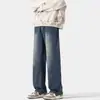 Jeans para Hombre Otoño Vintage Lavado Modernos de Pierna Ancha Estilo Americano Salpicaduras Calle Alta Versátiles Simples Casual Pantalones Largos