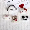 Nuevo accesorio decorativo de conejito de orejas largas, lindo, de dibujos animados tridimensionales, bordado, relleno de algodón, para accesorios de cabello, bolsos y ropa DIY