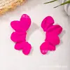 1 par de brincos femininos de design criativo e moderno, cores dopamina, cores vibrantes, folhas, para feriado, viagem, férias