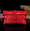 Envelopes Vermelhos para Casamentos, Exclusivos para Troca de Títulos Formais, Design Único em Tecido Novo, Bolsas de Envelope Vermelho de Alto Padrão com Design em Tecido