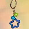 Acessórios de Chaveiro Estrela de Cinco Pontas Vazada Multicor Moda Desenho Animado Acessórios de Joia Tendência Unisex Inteligentes e Fofos