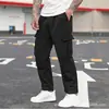 Venta al por mayor de pantalones cargo deportivos para hombre de primavera y otoño, pantalones largos casuales con bolsillos, pantalones de pierna recta modernos y cómodos para plataformas de comercio electrónico independientes
