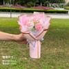 Rosas Creativas Tejidas a Mano Ramo de Lana Terminado Día de San Valentín Chino Puesto de Flores Tejidas Venta al por Mayor Transfronteriza