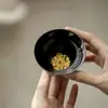 Copos Mestre de Cerâmica das Dinastias Tang e Song para Banquetes Noturnos, Xícaras de Chá Grandes com Incrustações de Ouro e Prata para Uso Doméstico, Design Floral Completo