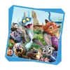 Zootopia 2 Vajilla para Fiesta Platos de Papel de Cumpleaños Banderines Globos Toppers para Pasteles Decoraciones de Fondo Mantel