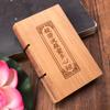 Talla en Madera Ciprés Taihang Acantilado Libro de Sutras Mantra del Gran Amor Sutra del Corazón Sutra Budista de Bolsillo Adorno de Talla en Madera para Llevar