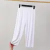 Leggings de Modal Três Pontos Plus Size para Mulheres Usar no Verão Seção Fina 100kg Gordura mm Solto Plus Fat Calça 7 Pontos Macia