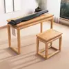 Nueva mesa guqin de madera de olmo estilo chino, mesa guqin resonante con taburete, mesa guzheng de madera maciza, escritorio de caligrafía tradicional china, mesa estilo Zen antiguo