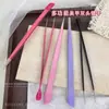 Pinzas de Punta Herramienta para Uñas Cabeza de Silicona Clip Presionable para Pegatinas Diamante Acero Inoxidable Punta Recta Pinzas Especiales Manuales