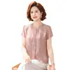 Roupa de Verão da Mamãe, Nova Moda Nacional Estilo Chinês para Mulheres de Meia-Idade e Idosas, Slim Fit, Emagrecedor, Versátil Calça de Perna Larga, Conjunto Rejuvenescedor