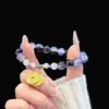 Pulsera de Abalorios Hecha a Mano Ligera, de Gama Alta, Exquisita, Moderna y Elegante con Tejido de Lazo de Pedrería