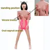 Boneca Inflável VaHppy Posição em pé/sentada cunnilingus Sexo oral /sexo anal Cabelo implantado seios de silicone
