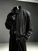 Nova blusa de trabalho masculina de outono, estilo retrô americano de alta qualidade, jaqueta de gola alta solta estilo Hong Kong, casaco estilo japonês, moderno