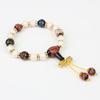 Pulsera de Porcelana Gris Yongxiang de Pekín con Pulsera Luna Blanca Flor de Cerezo Morado Regalo de Cumpleaños Yonghe para Hombres y Mujeres Adornos para Manos