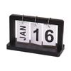 Calendario creativo y sencillo de madera con páginas volteadas para decorar tiendas, calendario perpetuo para el hogar, la sala de estar, el dormitorio y el escritorio de los estudiantes.