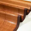 Esteira de vime esteira de bambu carbonizado natural puro dobrável para uso doméstico esteira refrescante de bambu esteira de vime dupla face esteira de seda gelo para dormitório de estudante esteira de palha