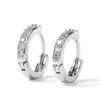 Pendientes Coreanos de Diamantes de una Sola Fila, Brillantes, Modernos y Elegantes, Pinzas para Orejas de Moda para Mujer, Accesorios de Joyería de Plata, Venta al por Mayor desde el Fabricante