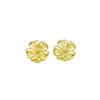 Pendientes de Metal Hueco con Diseño de Flor Hueca para Mujer, Moda de Alta Gama, Pendientes Versátiles para el Día a Día, Pendientes