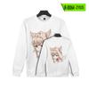 Impressão digital 3D cross-border novo desenho animado 40 original gato senhora vestir dentro e fora da moda casual pullover suéter