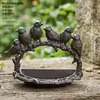 Nuevo producto transfronterizo: Adorno Sencillo Retro de Hierro Fundido con Forma de Pájaro para Alimentador de Pájaros, Decoración Frontal para Cafetería y Bar