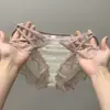 Calcinha Seductora de Renda Preta~Calcinha de Renda Deslumbrantemente Linda e Sexy com um Design Sutil, Calcinha de Renda Vazada Cruzada de Cintura Baixa para Mulheres