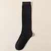 Calcetines altos personalizados para pantorrilla para otoño e invierno, estilo japonés JK calcetines largos cálidos para pierna, calcetines adelgazantes para mujer, absorbentes de sudor, micro-presión, calcetines para adelgazar la pierna para mujer